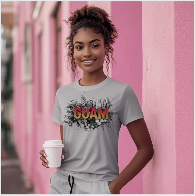 Guam graphic tee, heather