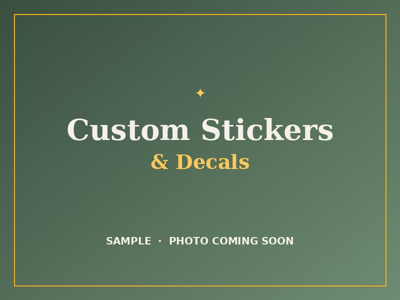Custom sticker sheets and decals
